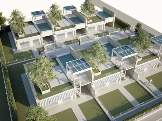 Complesso di 6 villette ciascuna con piscina a Peschiera